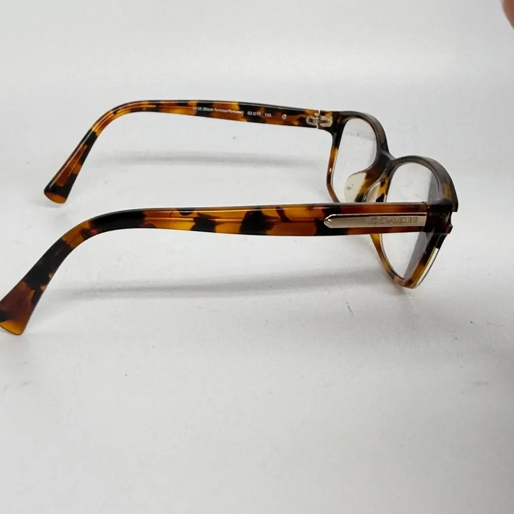 Coach HC 6065 5438 51-17-135 Black Tortoise Gold Full Rim Eyeglasses Frame 18195